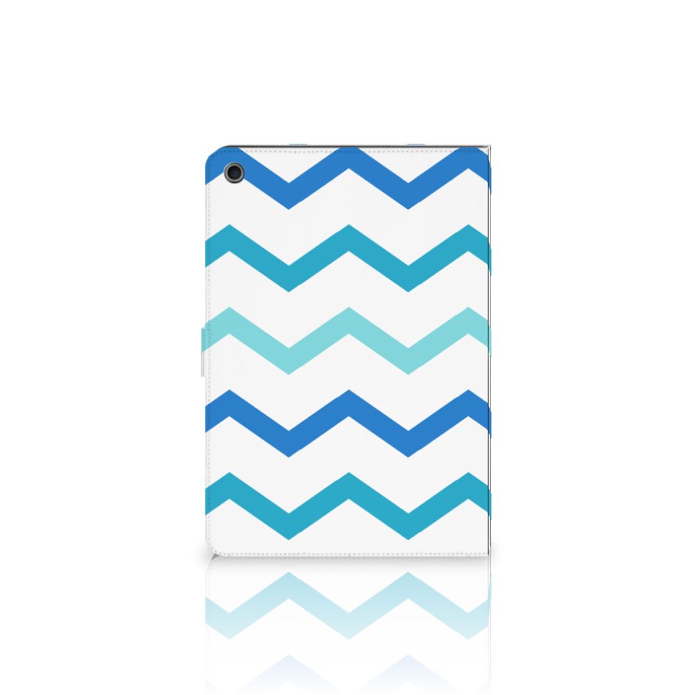 Tablet Hoes Zigzag Blauw - open hoes