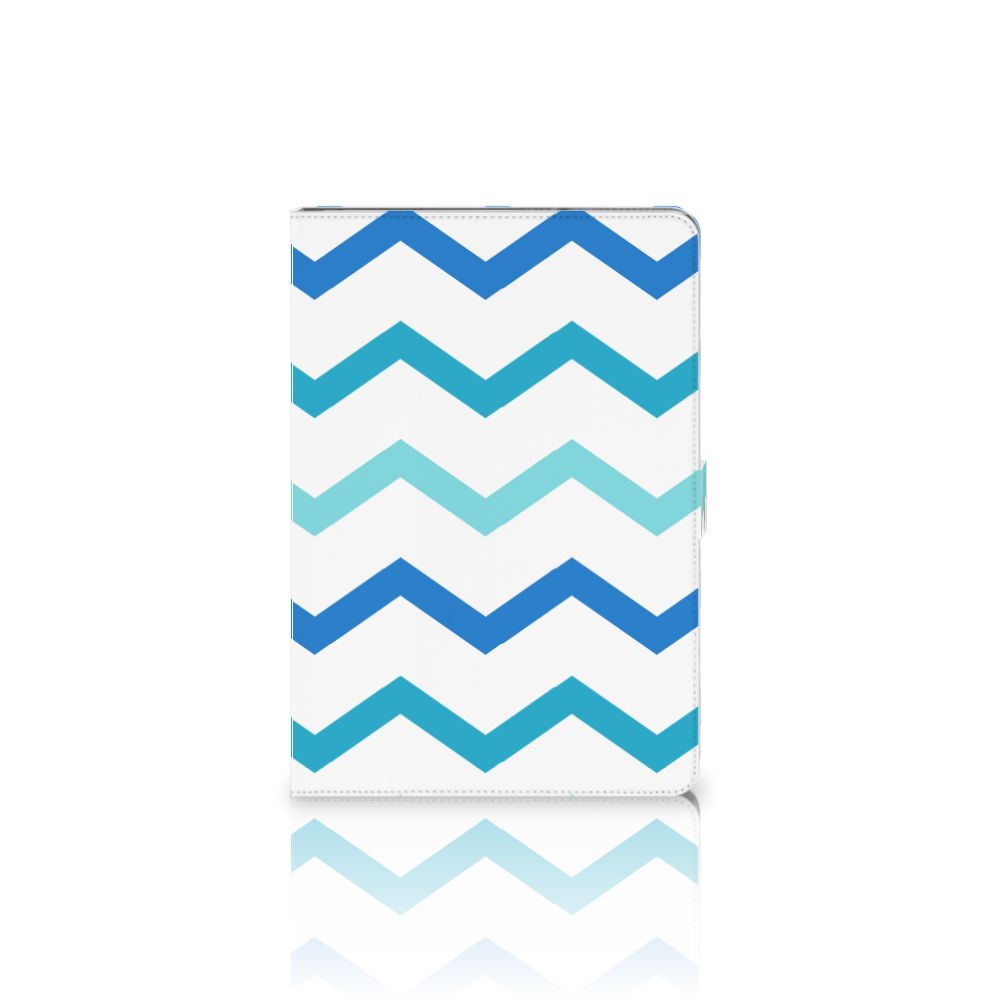 Tablet Hoes Zigzag Blauw - achterkant