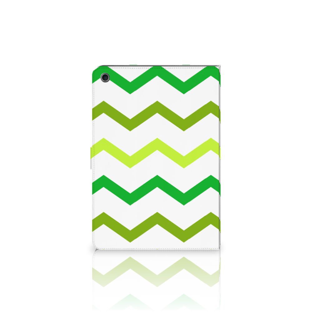 Tablet Hoes Zigzag Groen - open hoes