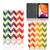 Tablet Hoes Zigzag Multi Color - collage met voor-, achter- en binnenkant