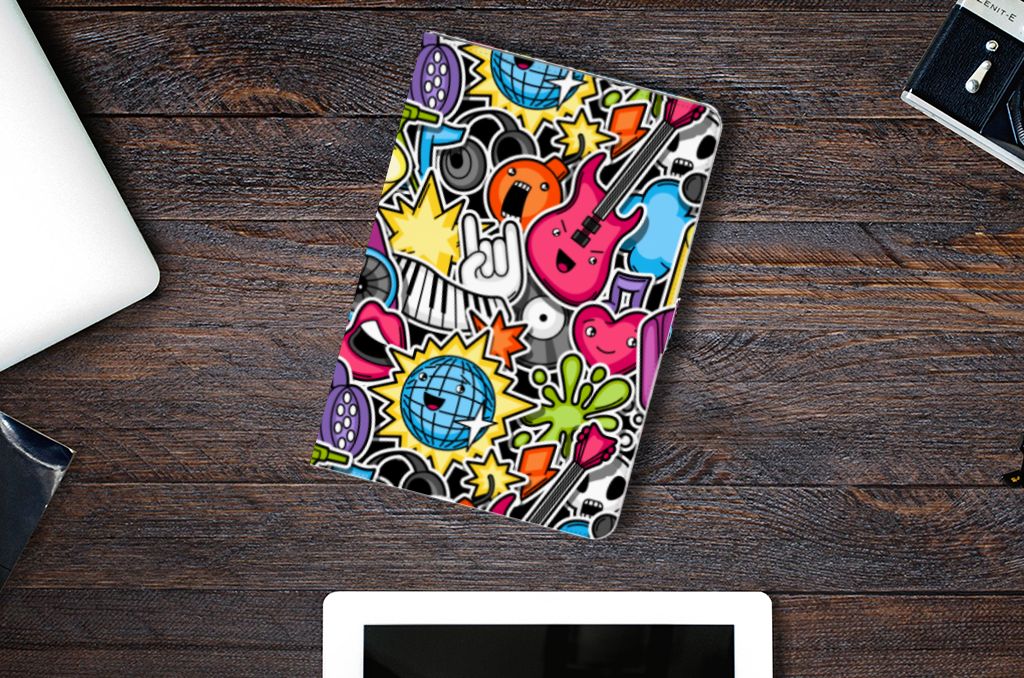 Tablet Hoes met standaard Punk Rock - lifestylefoto