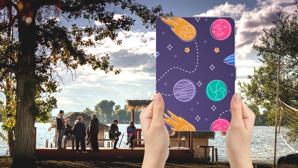 Tablet Hoes met standaard Space - voorkant