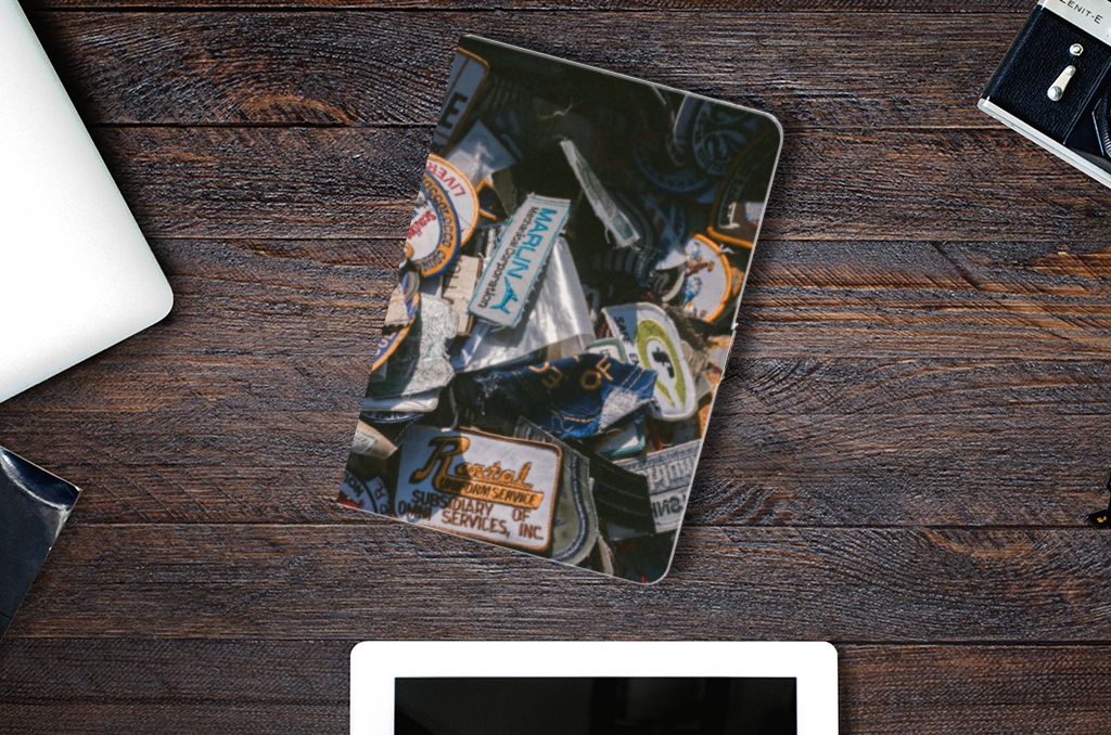 Tablet Hoesje met foto Badges - lifestylefoto