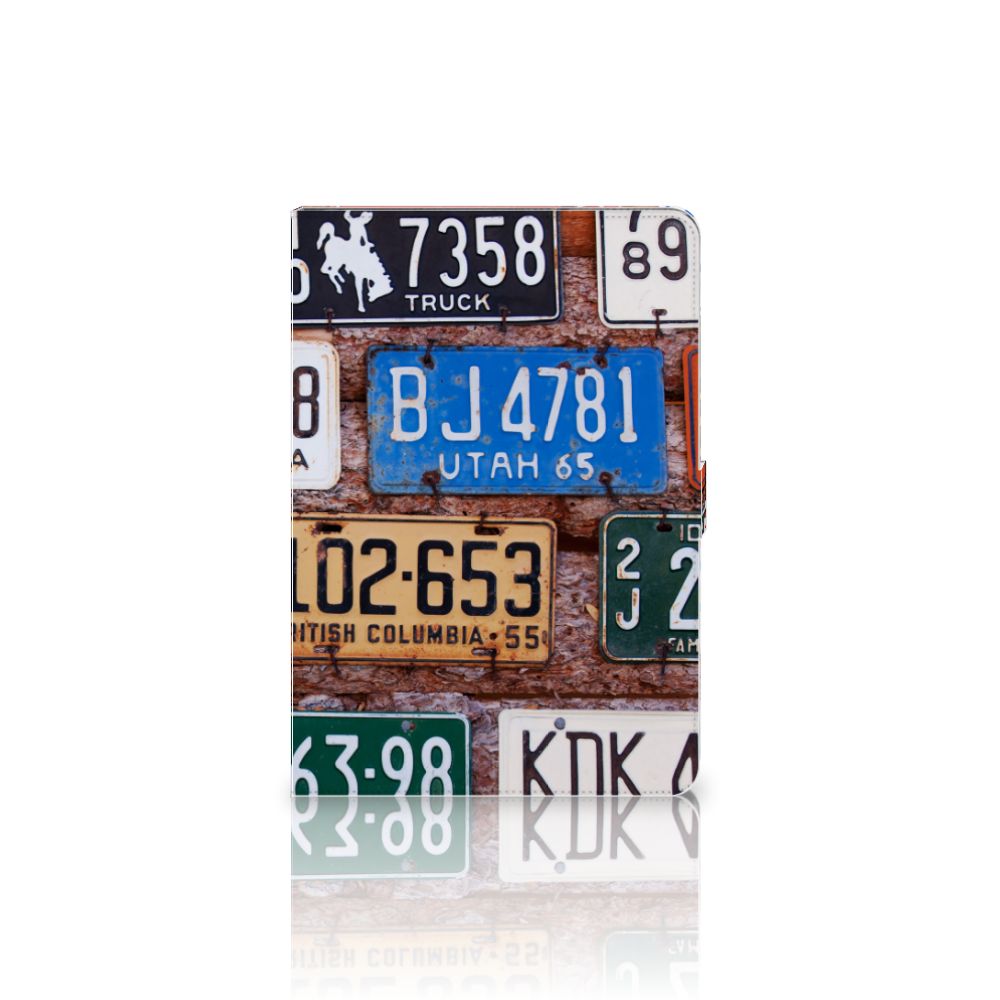 Tablet Hoesje met foto Kentekenplaten - achterkant