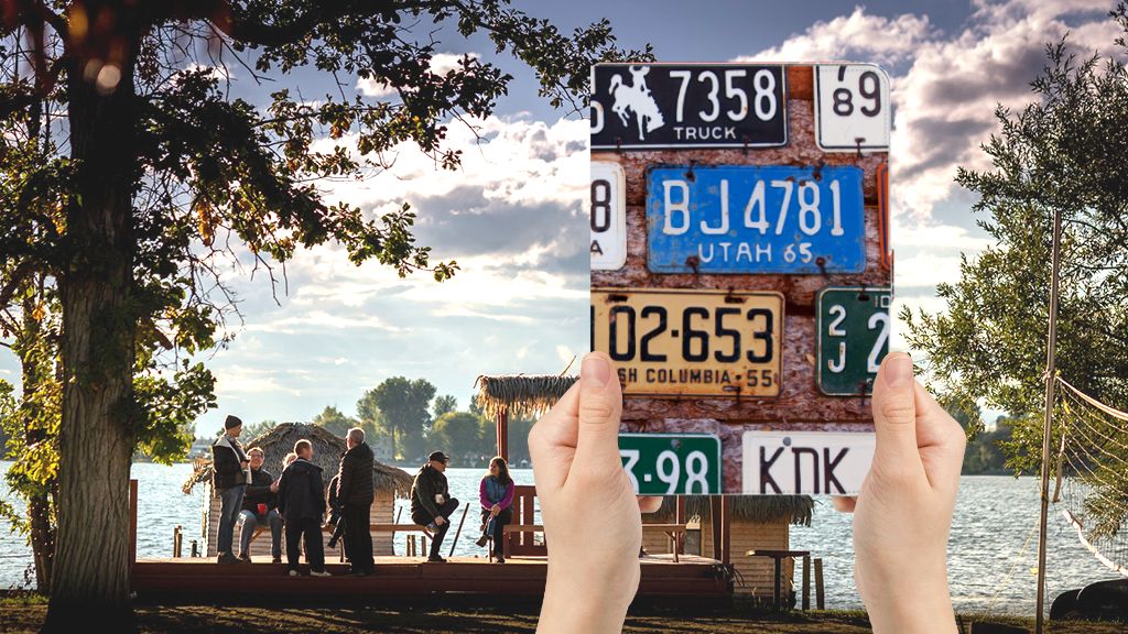 Tablet Hoesje met foto Kentekenplaten - voorkant