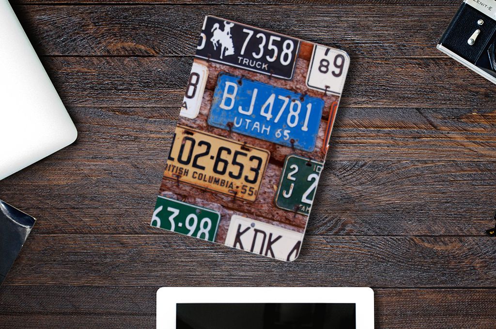 Tablet Hoesje met foto Kentekenplaten - lifestylefoto