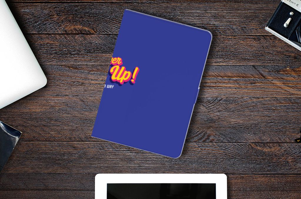 Tablet Hoesje met naam Never Give Up - lifestylefoto