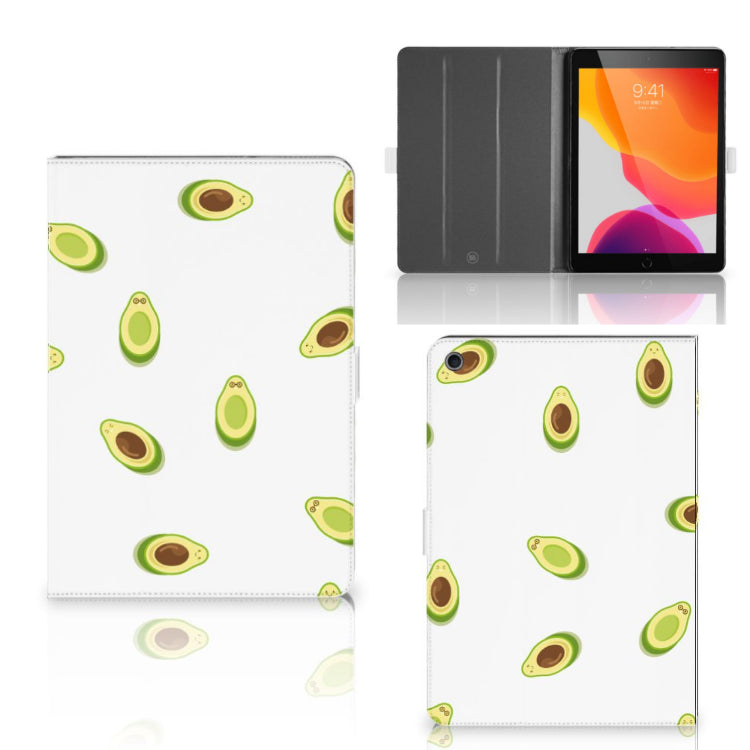 Tablet Stand Case Avocado - collage met voor-, achter- en binnenkant