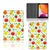Tablet Stand Case Fruits - collage met voor-, achter- en binnenkant