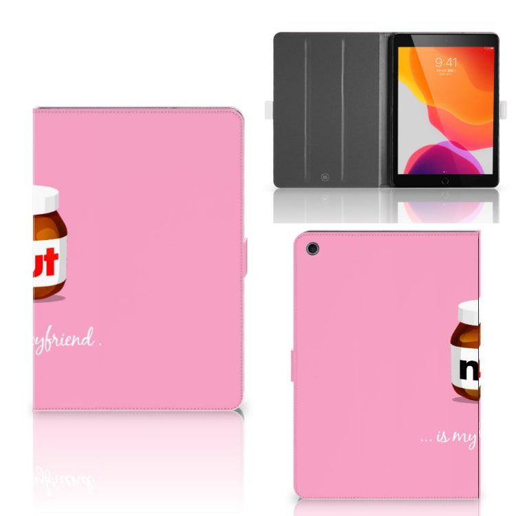 Tablet Stand Case Nut Boyfriend - collage met voor-, achter- en binnenkant