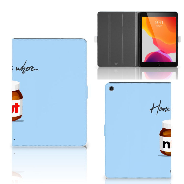 Tablet Stand Case Nut Home - collage met voor-, achter- en binnenkant