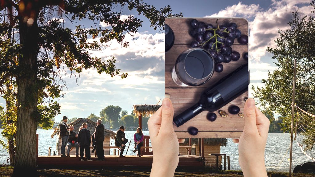 Tablet Stand Case Wijn - voorkant