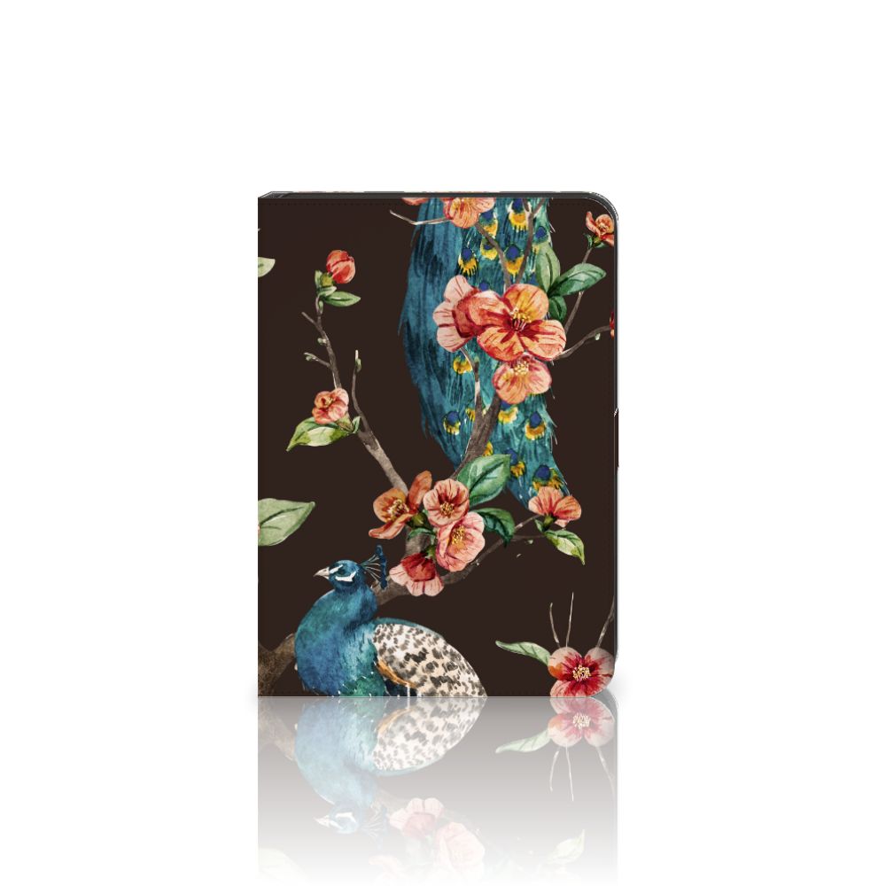 iPad (2022) 10.9 Flip Case Pauw met Bloemen