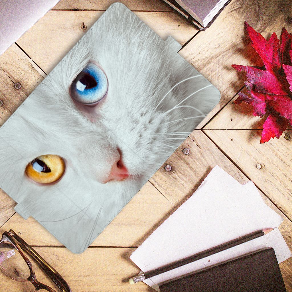 iPad (2022) 10.9 Flip Case Witte Kat
