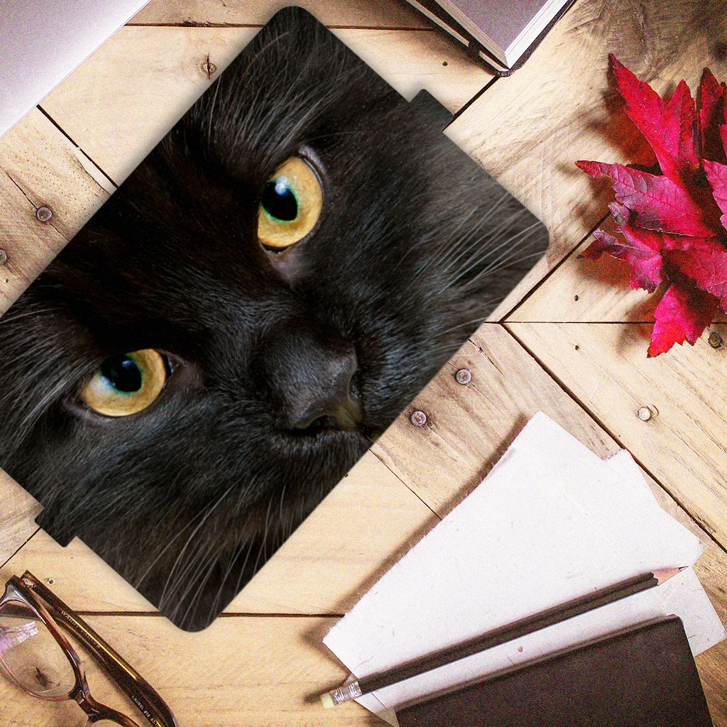 iPad (2022) 10.9 Flip Case Zwarte Kat