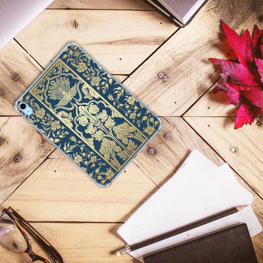 iPad (2022) 10.9 Siliconen Hoesje Beige Flowers