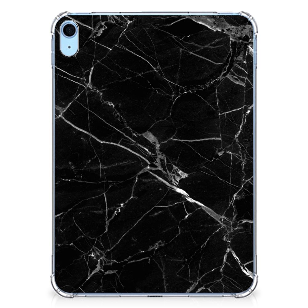 iPad (2022) 10.9 Tablet Back Cover Marmer Zwart - Origineel Cadeau Vader