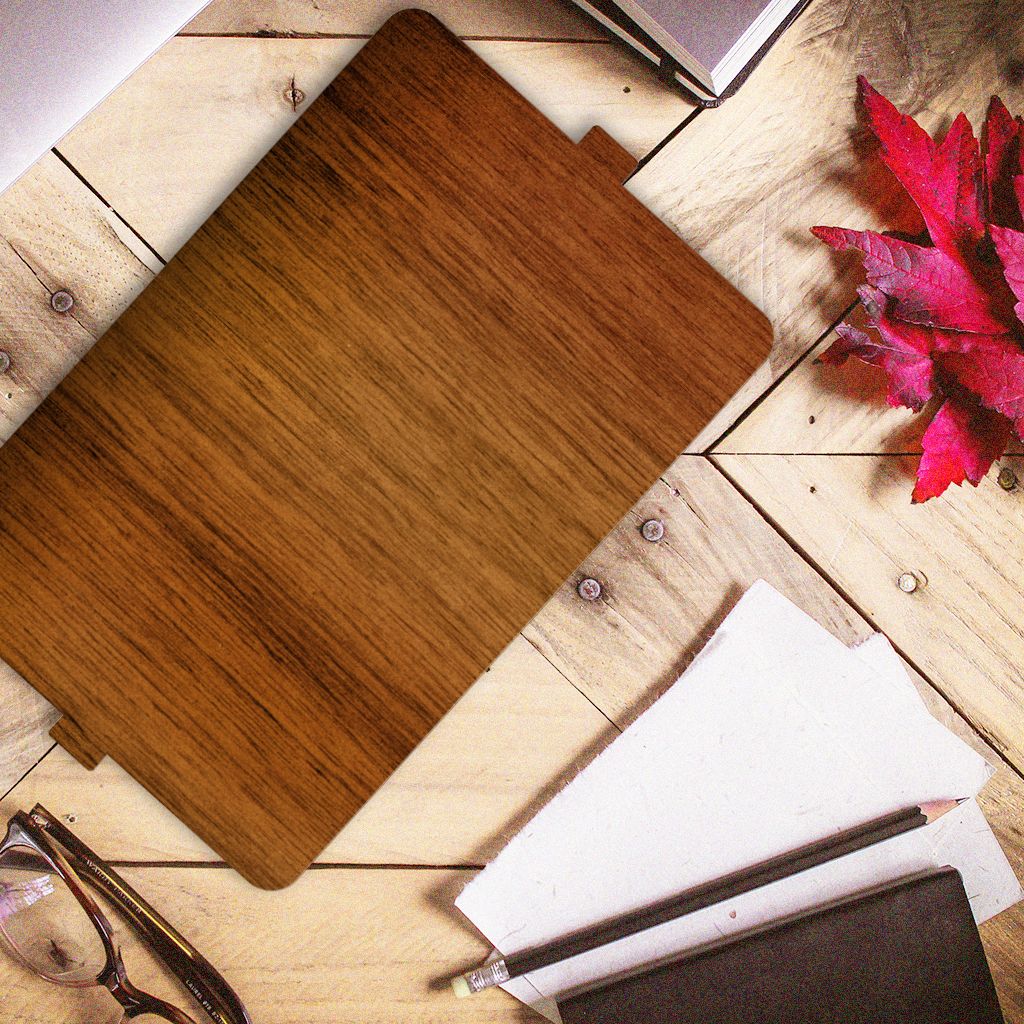 iPad (2022) 10.9 Tablet Book Cover Donker Hout