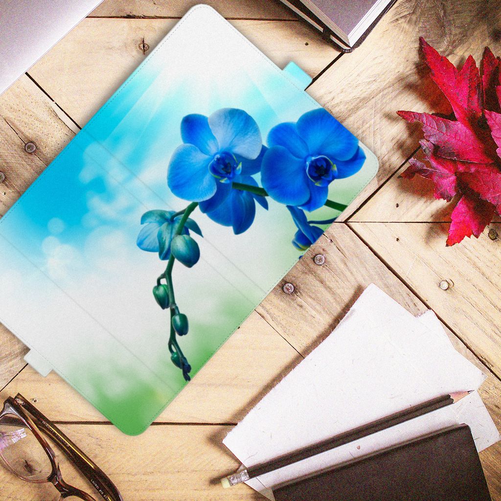 iPad (2022) 10.9 Tablet Cover Orchidee Blauw - Cadeau voor je Moeder