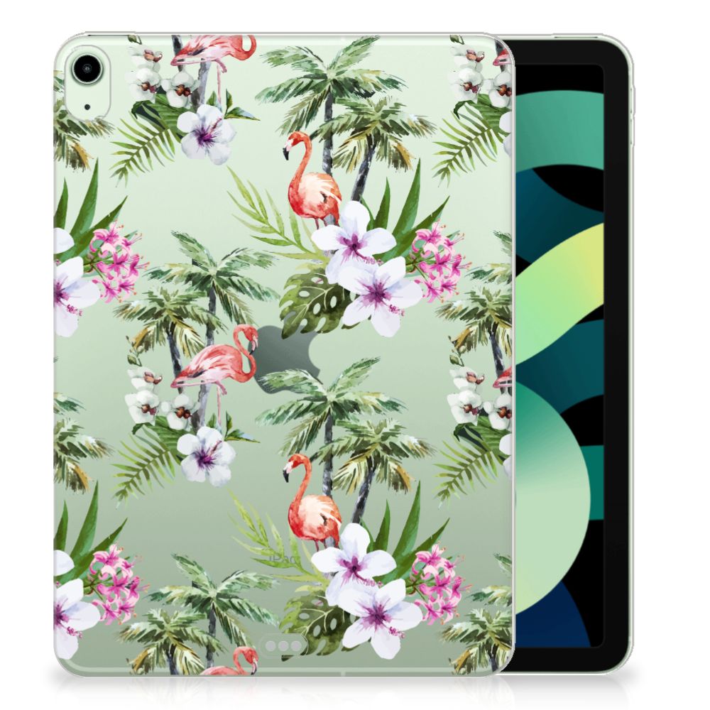 iPad Air (2020/2022) 10.9 inch Back Case Flamingo Palms design flamingo palmen