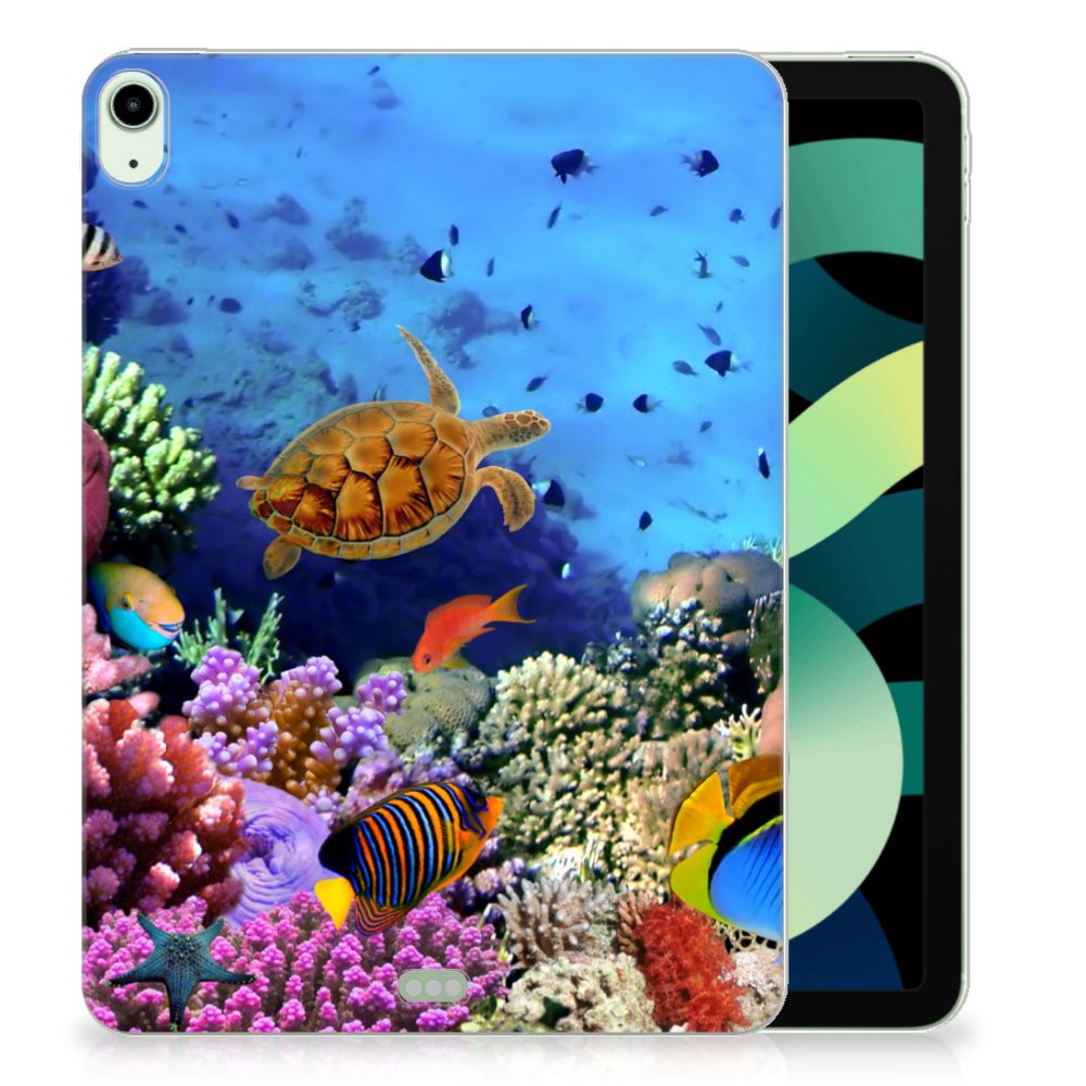 iPad Air (2020/2022) 10.9 inch Back Case Vissen tropische vissen zeewater schildpad kleurvol