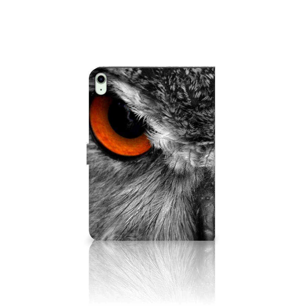 Telefoonhoesje iPad Air (2020/2022) 10.9 inch Uil design close-up
