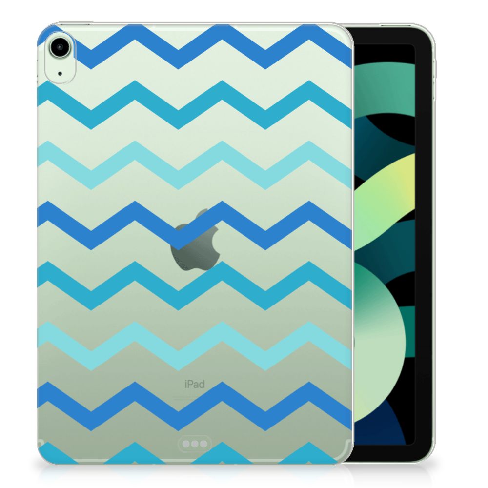 iPad Air (2020/2022) 10.9 inch Hippe Hoes Zigzag Blauw - B2C Telecom