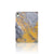iPad Air (2020/2022) 10.9 inch Leuk Tablet hoesje  Marble Blue Gold