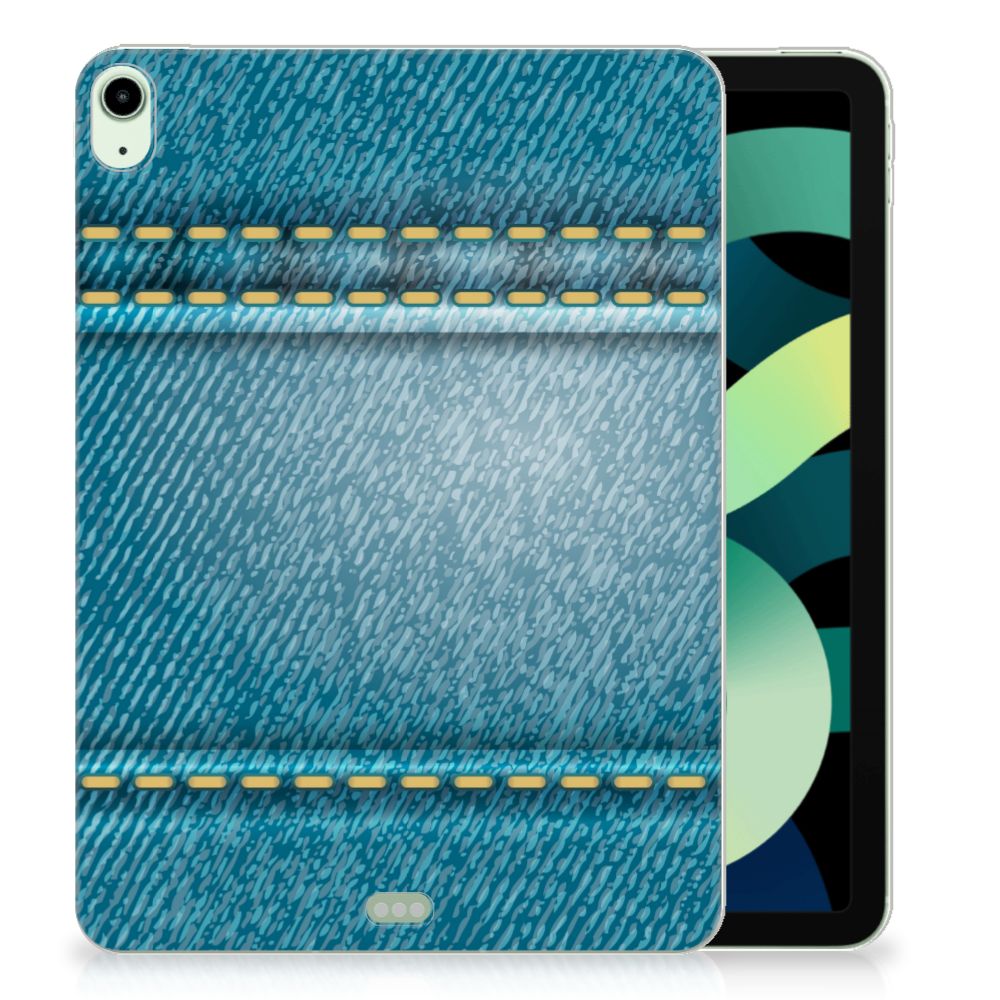 iPad Air (2020/2022) 10.9 inch Leuke Siliconen Hoes Jeans - B2C Telecom
