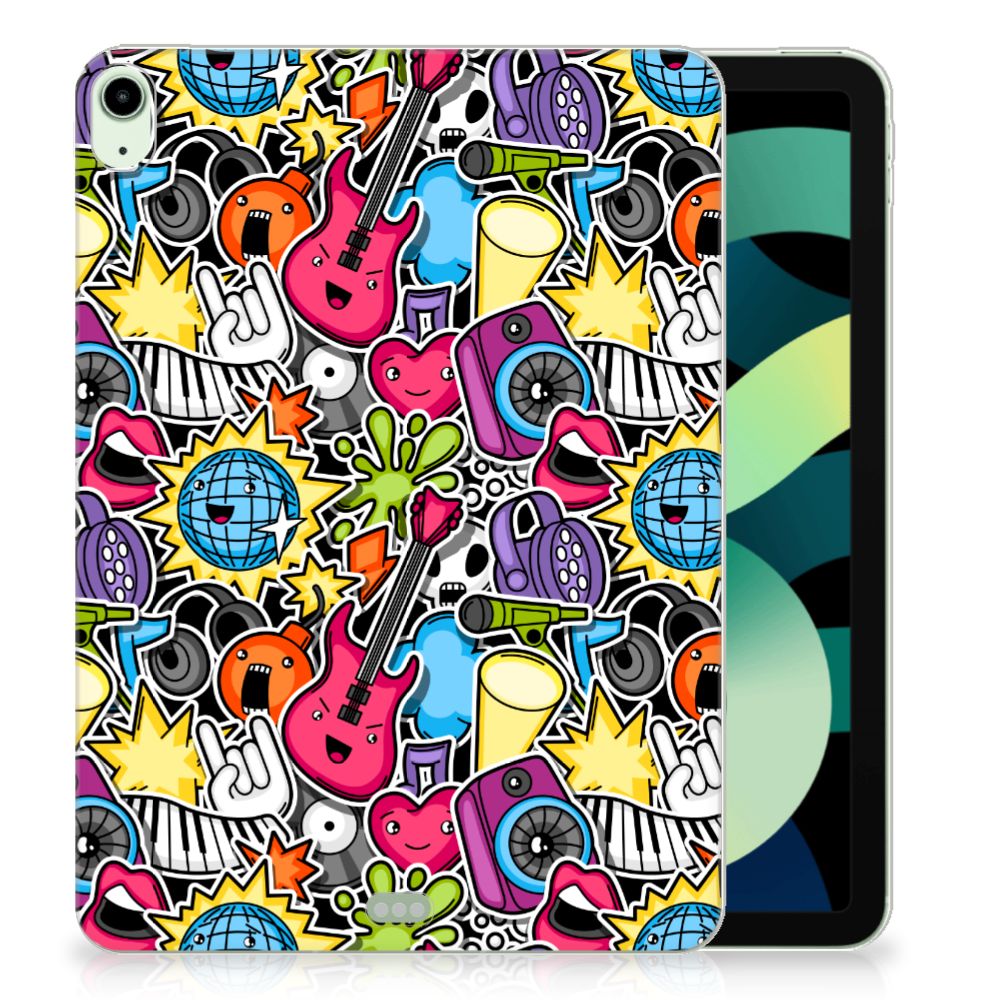 iPad Air (2020/2022) 10.9 inch Leuke Siliconen Hoes Punk Rock - B2C Telecom