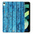 iPad Air (2020/2022) 10.9 inch Silicone Tablet Hoes Wood Blue met een prachtig afgebladderd blauw houtdesign.