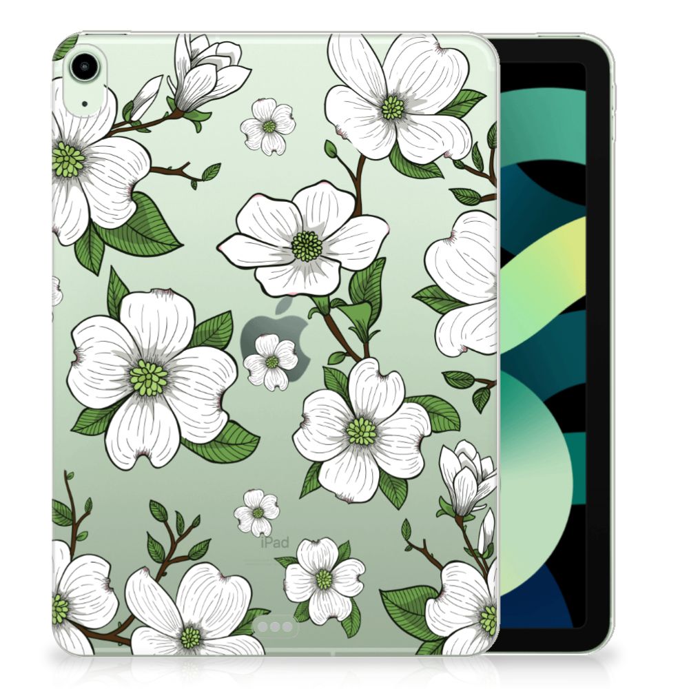iPad Air (2020/2022) 10.9 inch Siliconen Hoesje Dogwood Flowers - B2C Telecom
