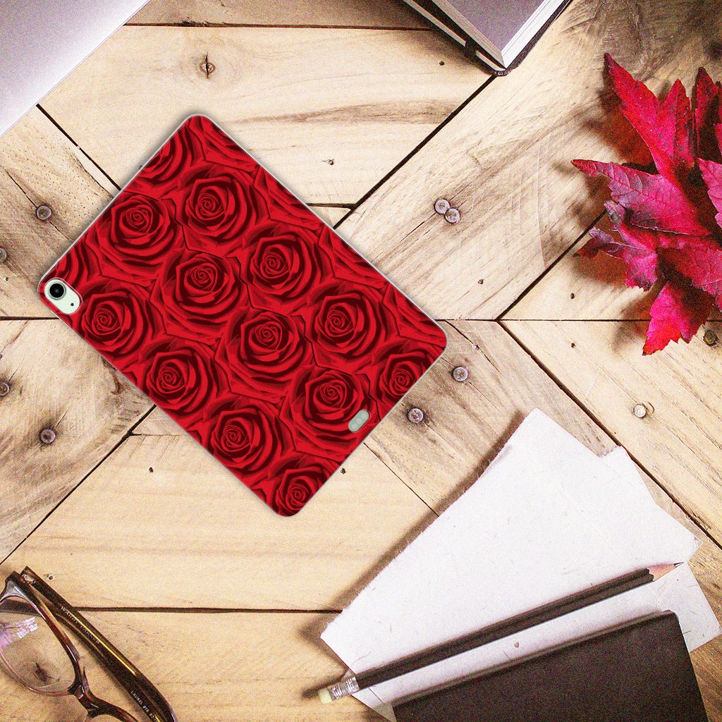 iPad Air (2020/2022) 10.9 inch Siliconen Hoesje Red Roses - B2C Telecom