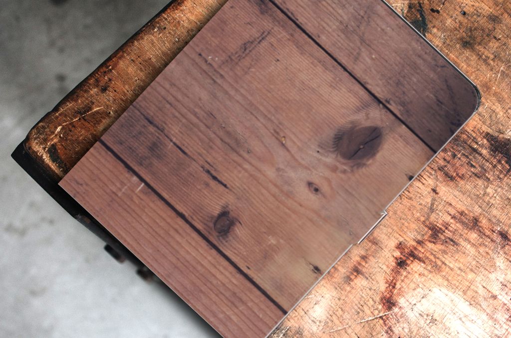 iPad Air (2020/2022) 10.9 inch Tablet Book Cover Old Wood Bovenaanzicht.