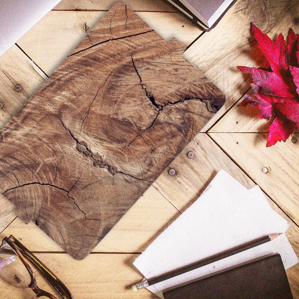 iPad Air (2020/2022) 10.9 inch Tablet Book Cover Tree Trunk design bovenaanzicht