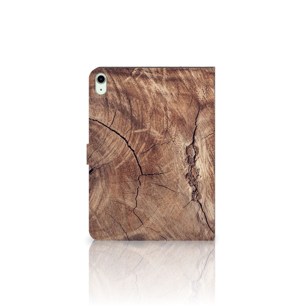 iPad Air (2020/2022) 10.9 inch Tablet Book Cover Tree Trunk achterkant