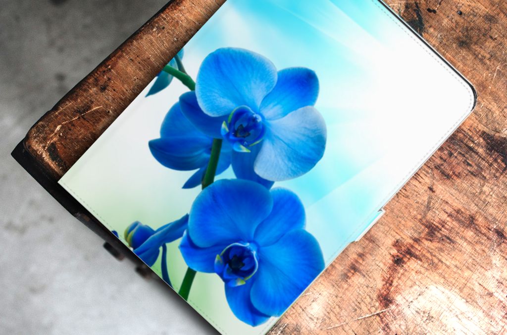 iPad Air (2020/2022) 10.9 inch Tablet Cover Orchidee Blauw - Cadeau voor je Moeder