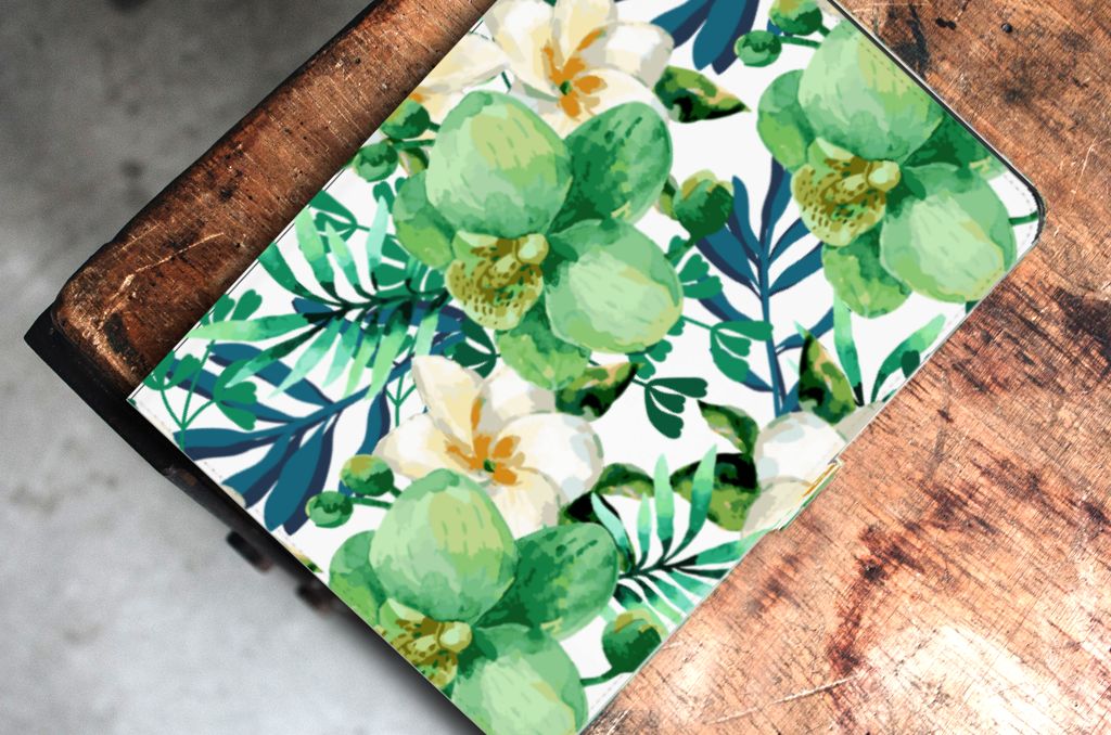 iPad Air (2020/2022) 10.9 inch Tablet Cover Orchidee Groen
