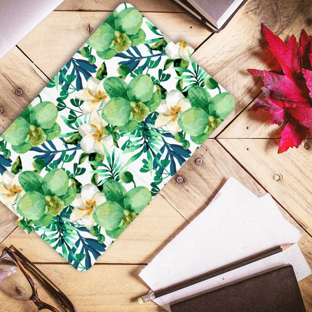iPad Air (2020/2022) 10.9 inch Tablet Cover Orchidee Groen
