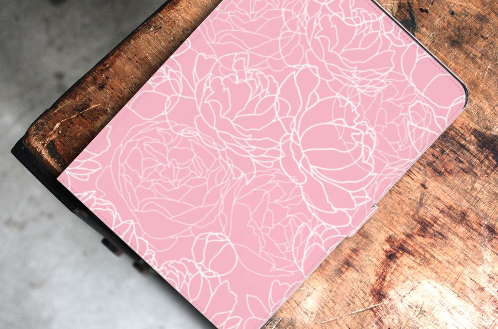 iPad Air (2020/2022) 10.9 inch Tablet Cover White Flowers