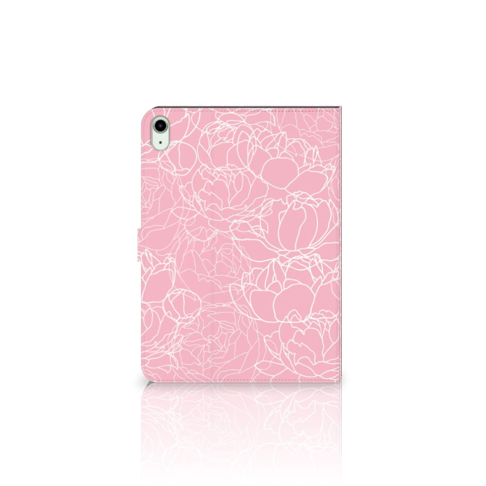 iPad Air (2020/2022) 10.9 inch Tablet Cover White Flowers