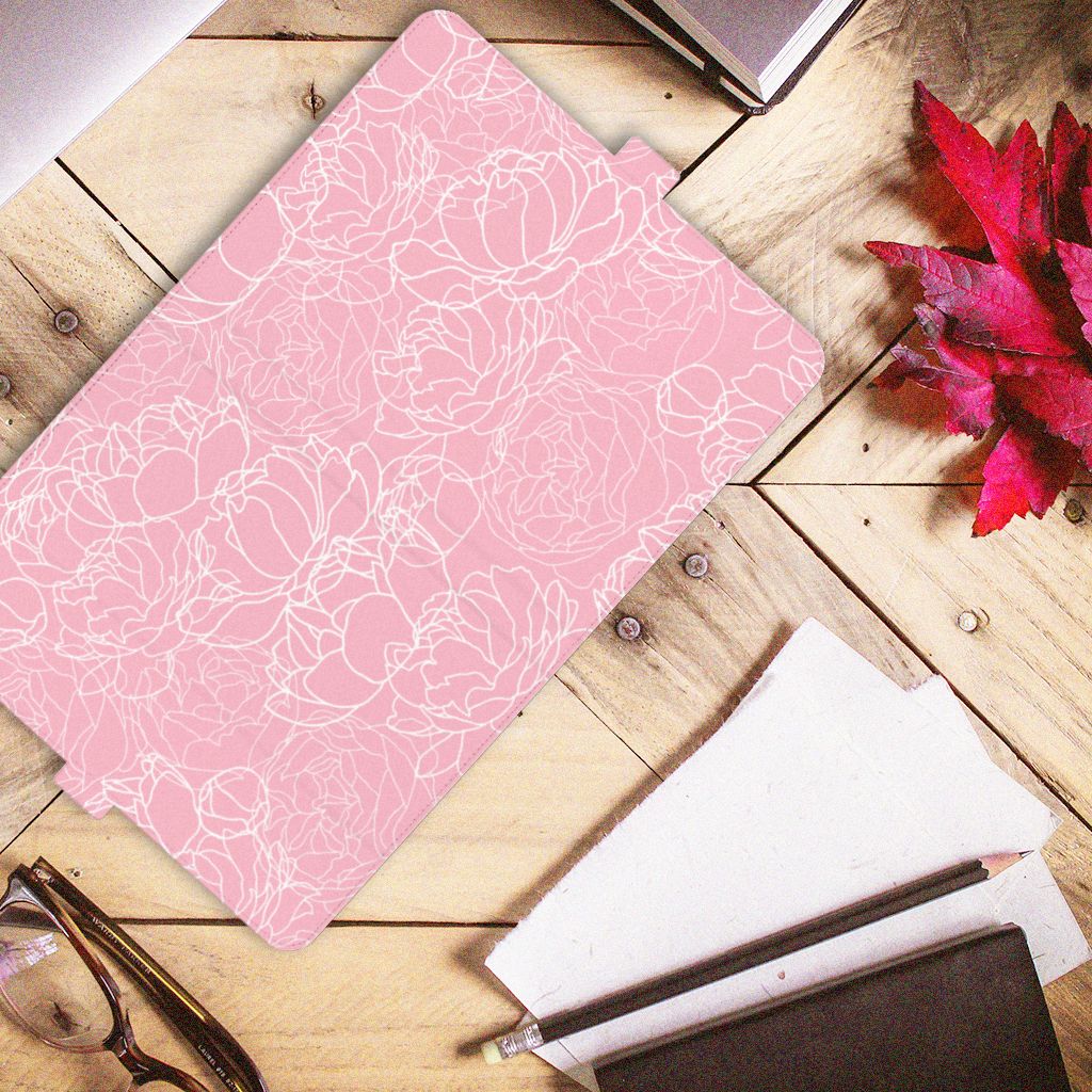 iPad Air (2020/2022) 10.9 inch Tablet Cover White Flowers