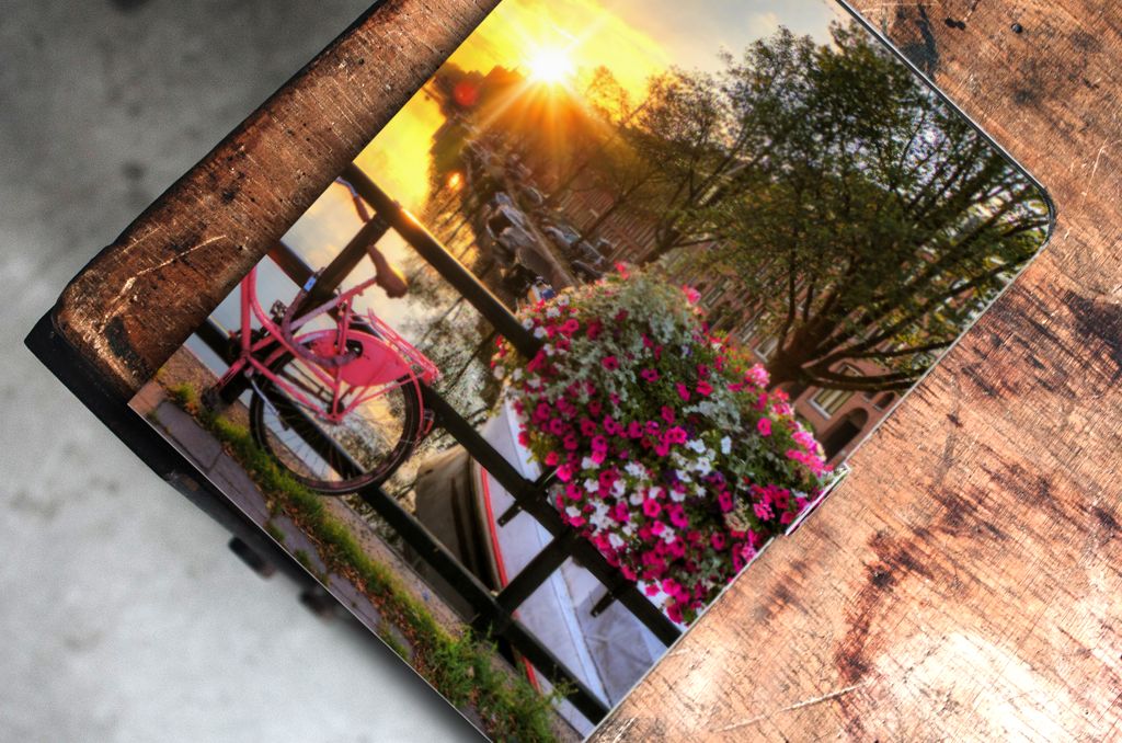 iPad Air (2020/2022) 10.9 inch Tablet Flip Case Amsterdamse Grachten Vooraanzicht.