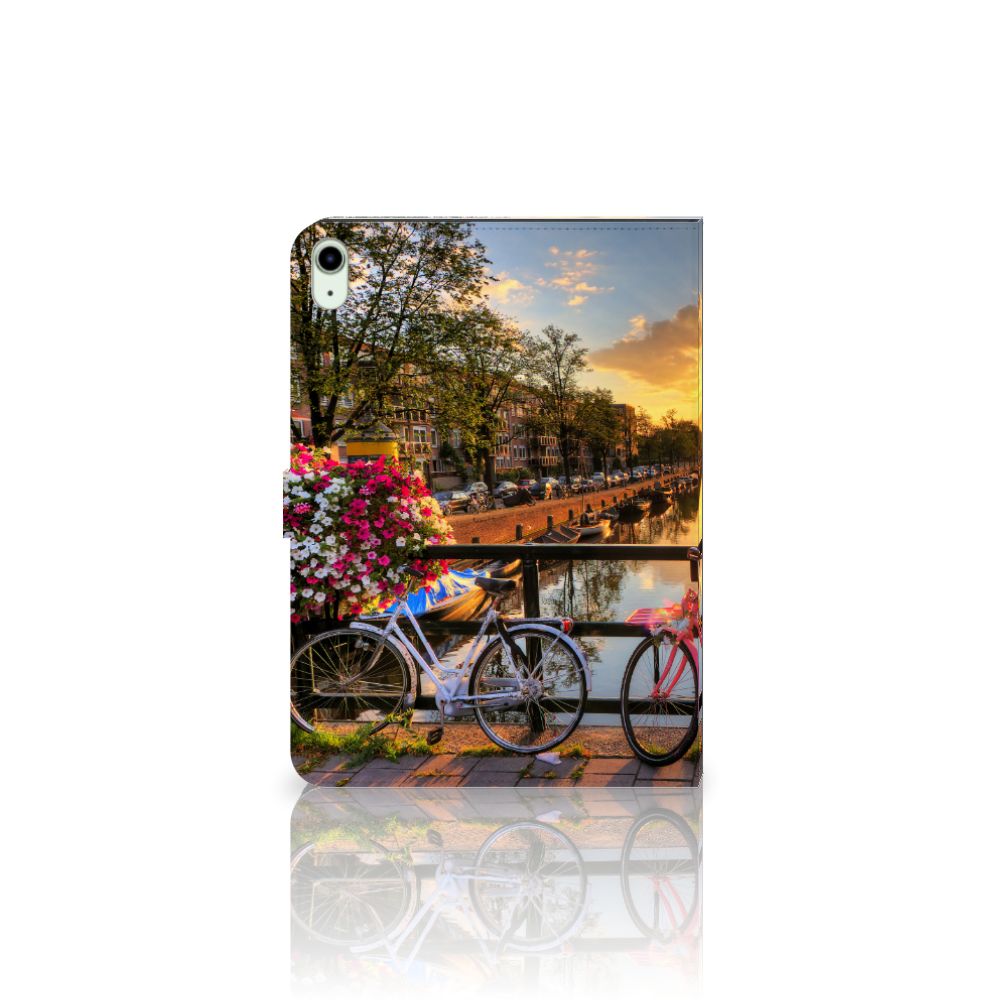 B2C Telecom iPad Air (2020/2022) 10.9 inch Tablet Flip Case Amsterdamse Grachten Vooraanzicht.