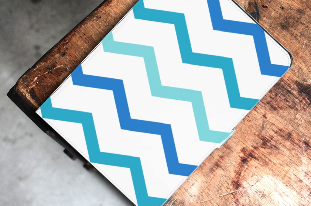 iPad Air (2020/2022) 10.9 inch Tablet Hoes Zigzag Blauw