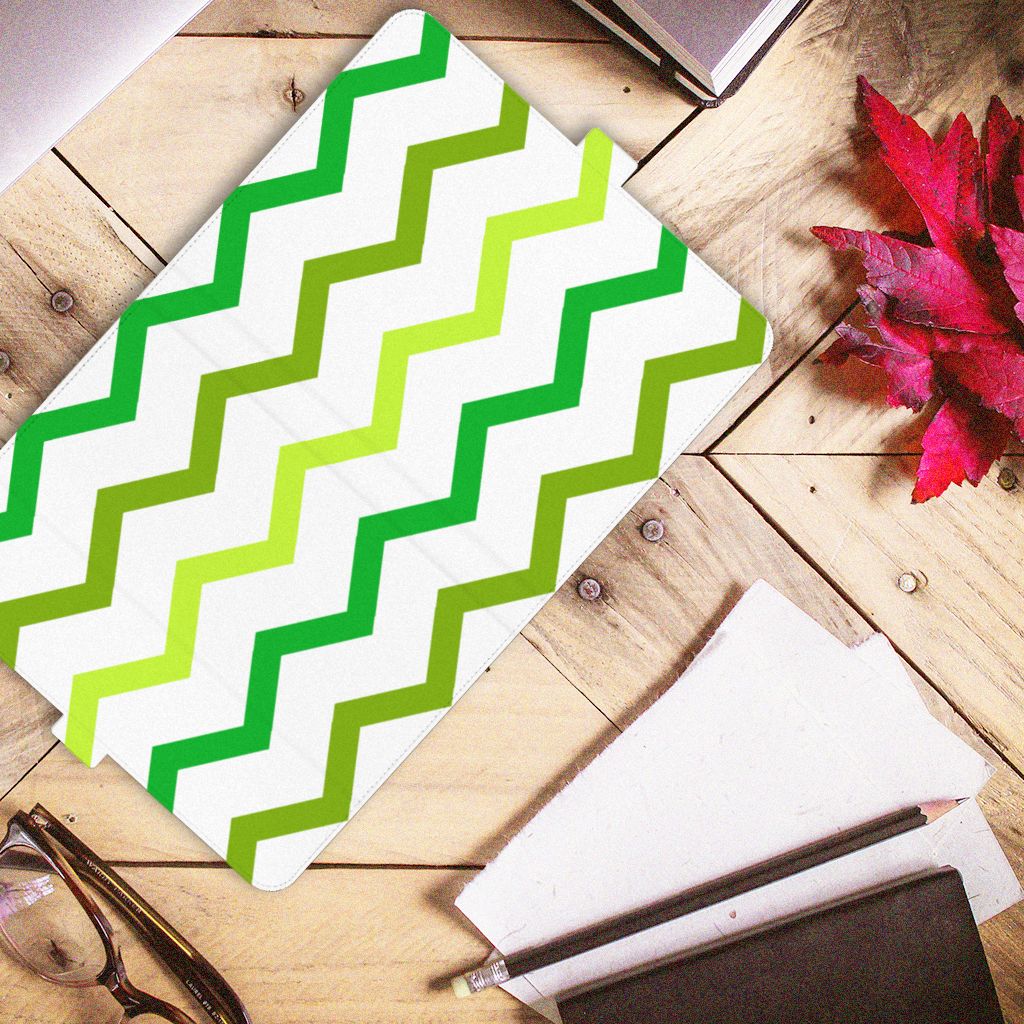 iPad Air (2020/2022) 10.9 inch Tablet Hoes Zigzag Groen