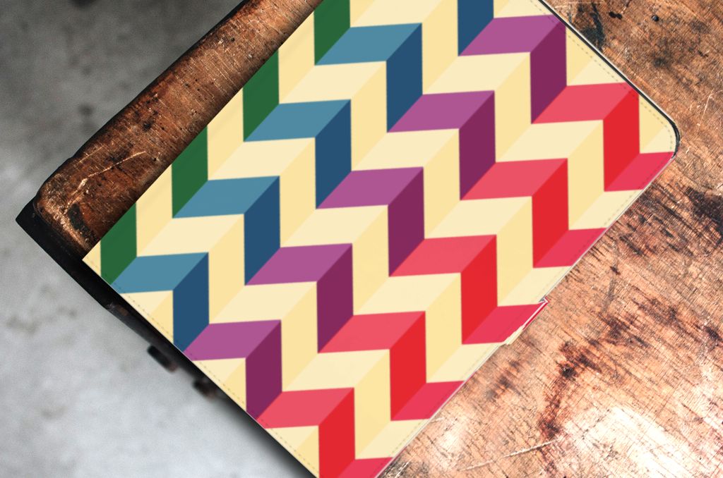 iPad Air (2020/2022) 10.9 inch Tablet Hoes Zigzag Multi Color
