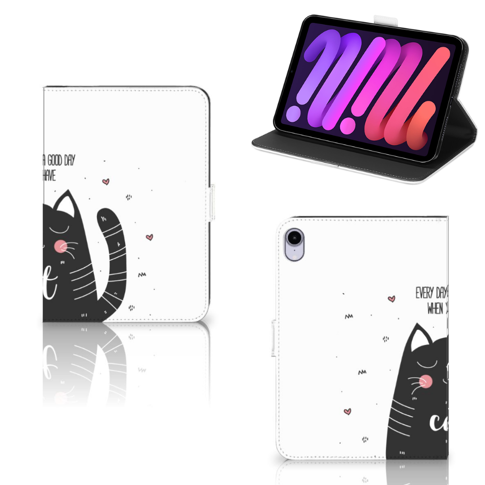 iPad Mini 6 (2021) Hippe Tablet Hoes Cat Good Day