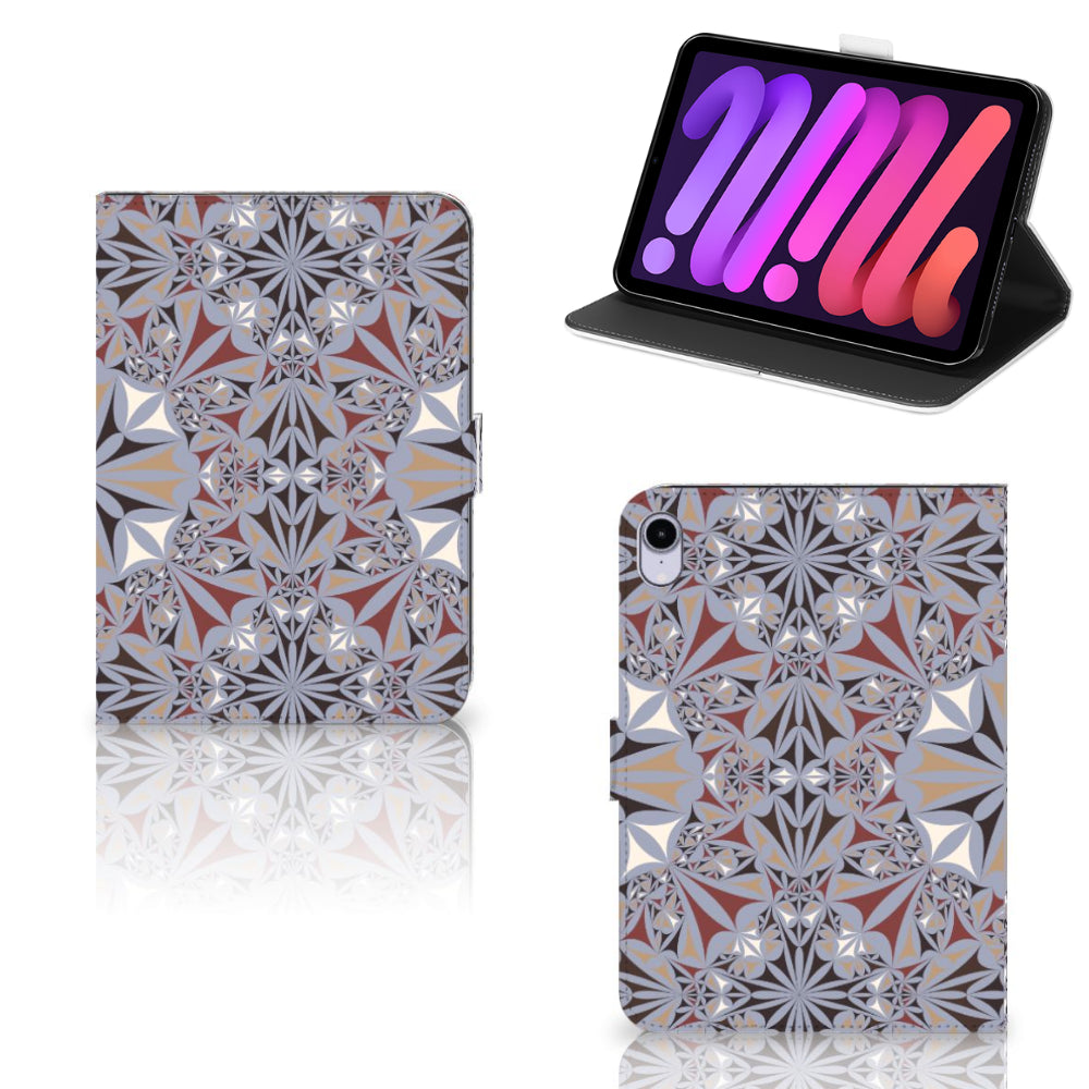iPad Mini 6 (2021) Leuk Tablet hoesje  Flower Tiles