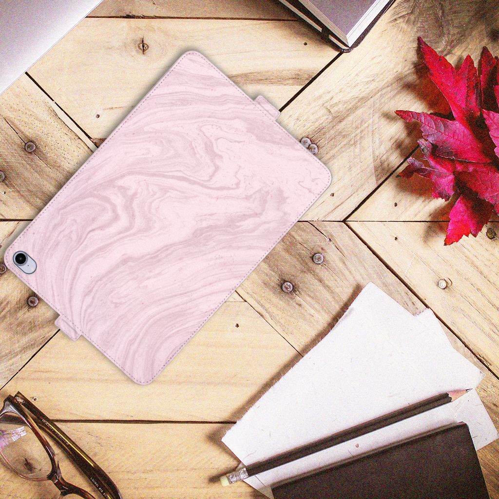 iPad Mini 6 (2021) Leuk Tablet hoesje  Marble Pink - Origineel Cadeau Vriendin